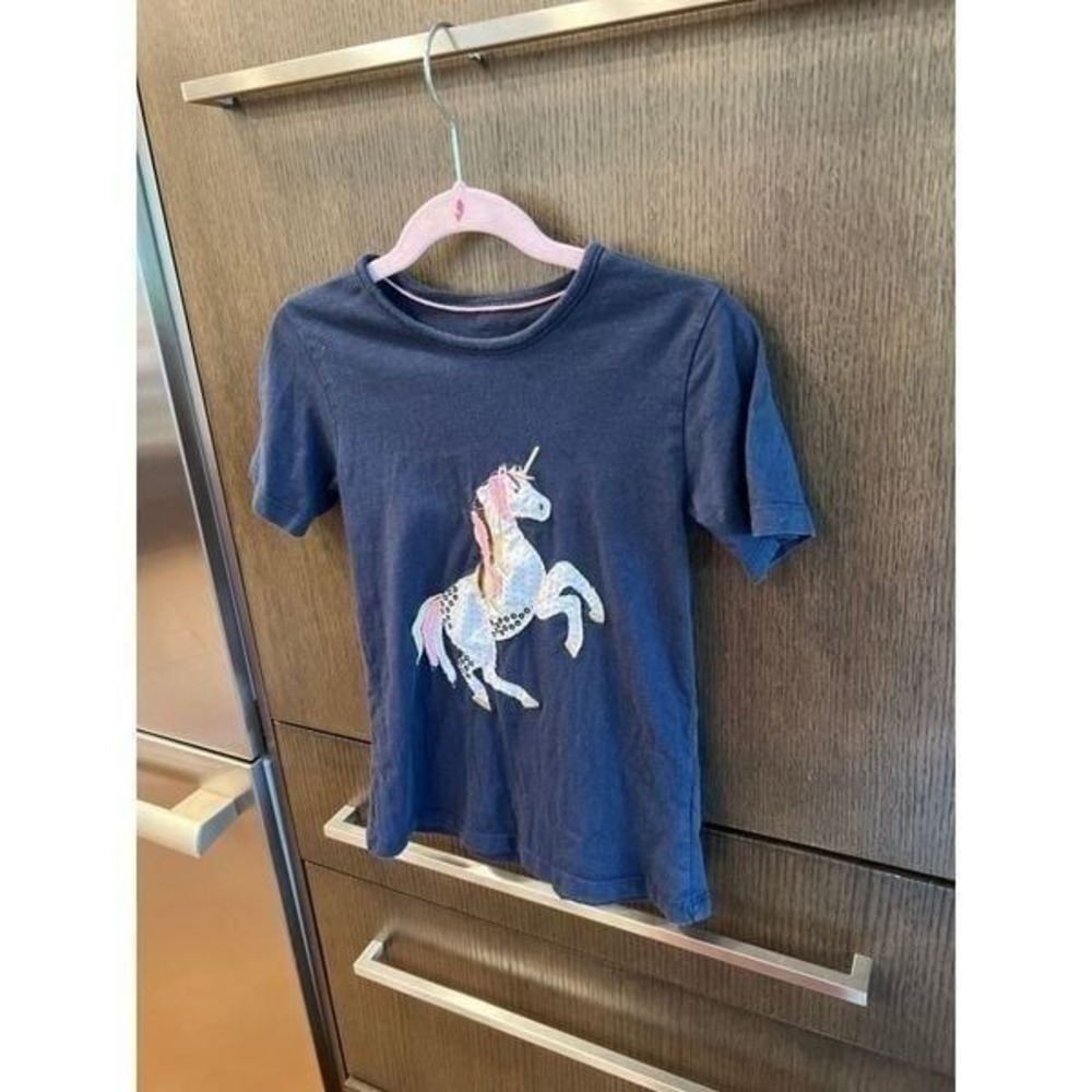 Mini Boden‎ unicorn girl shirt size 6-7